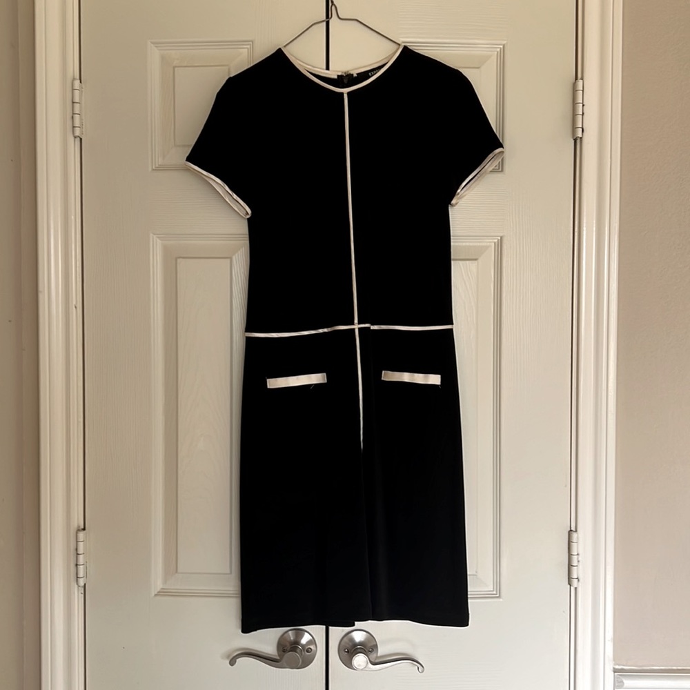 Formal lightweight black and white dress